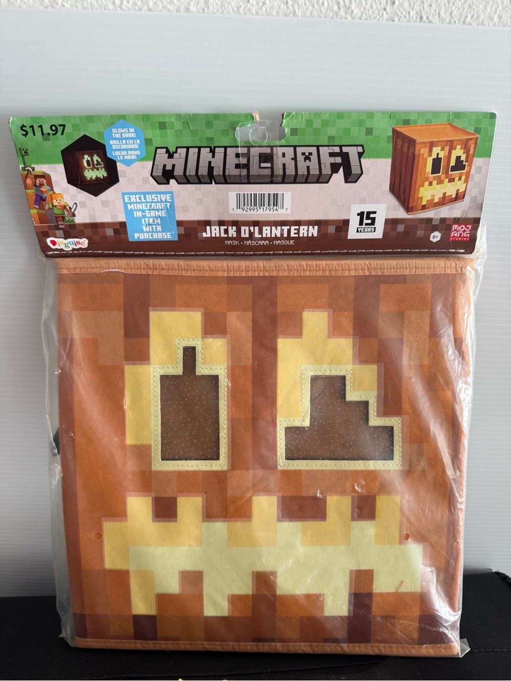 Minecraft Jack O'Lantern Kids Halloween Costume - Orange